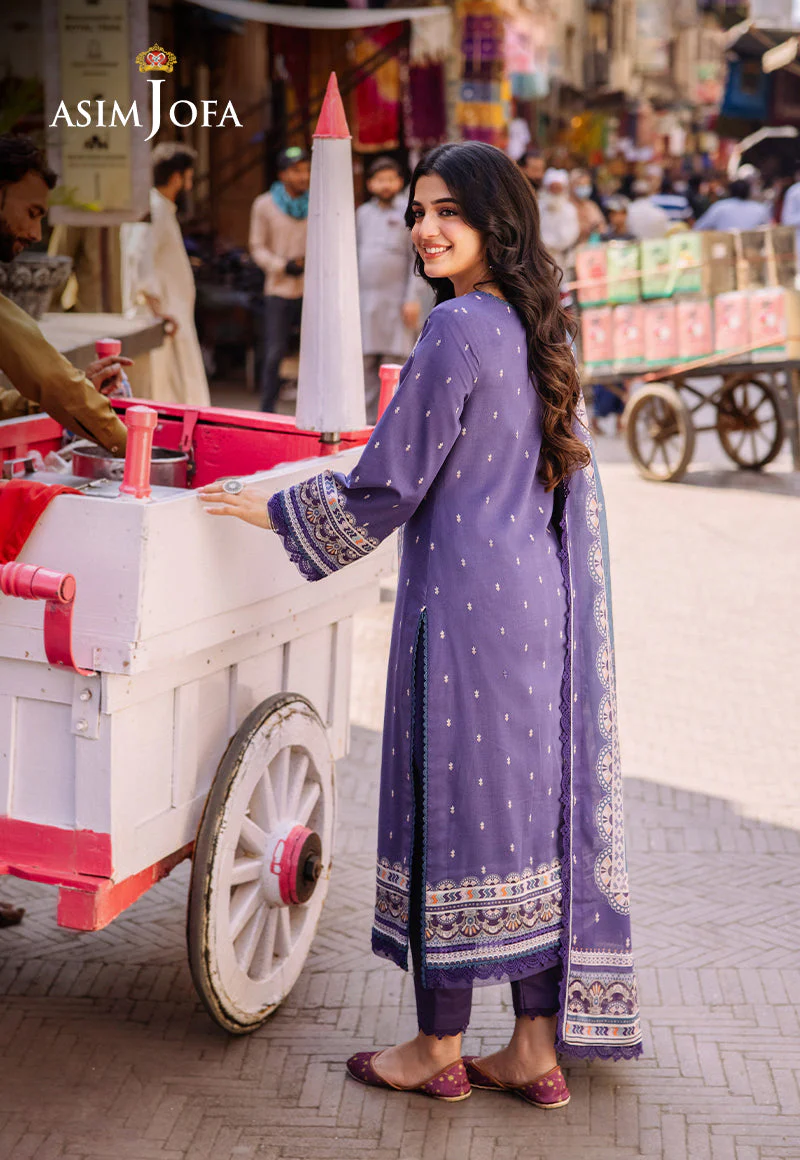 AJBBD-14 DESIGNERS EMBROIDERED STITCHED 3 PCS - Image 2
