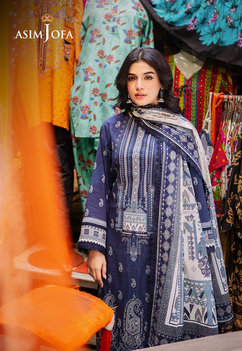 AJBBD-4 DESIGNERS EMBROIDERED STITCHED 3 PCS - Image 12
