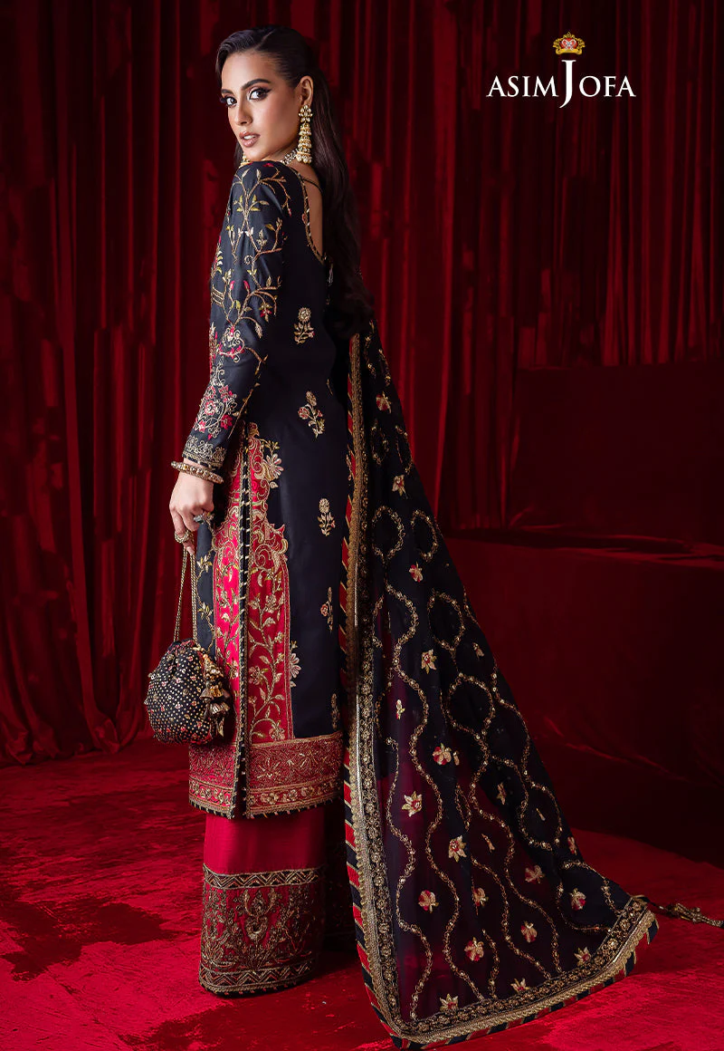 AJBK-02 DESIGNERS EMBROIDERED STITCHED 3 PCS - Image 2