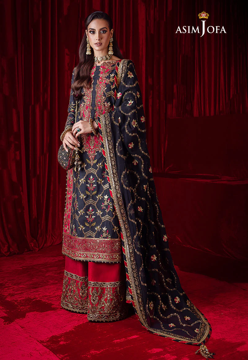 AJBK-02 DESIGNERS EMBROIDERED STITCHED 3 PCS - Image 6