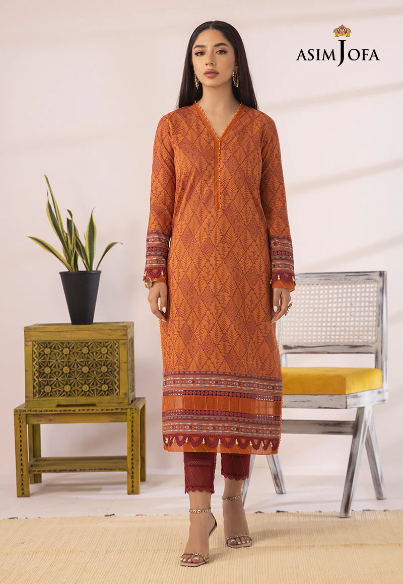 AJBPD-30 DESIGNERS STITCHED PRINTED CAMBRIC 2 PCS - Image 6