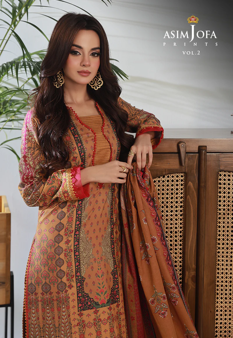 AJBP-34 PRINTED LAWN 3 PCS - Image 4