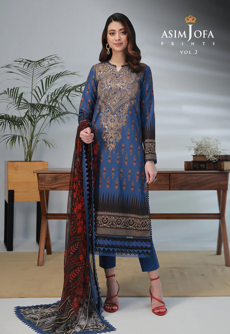 AJBP-44 EMBROIDERED LAWN 3-PCS - Image 4