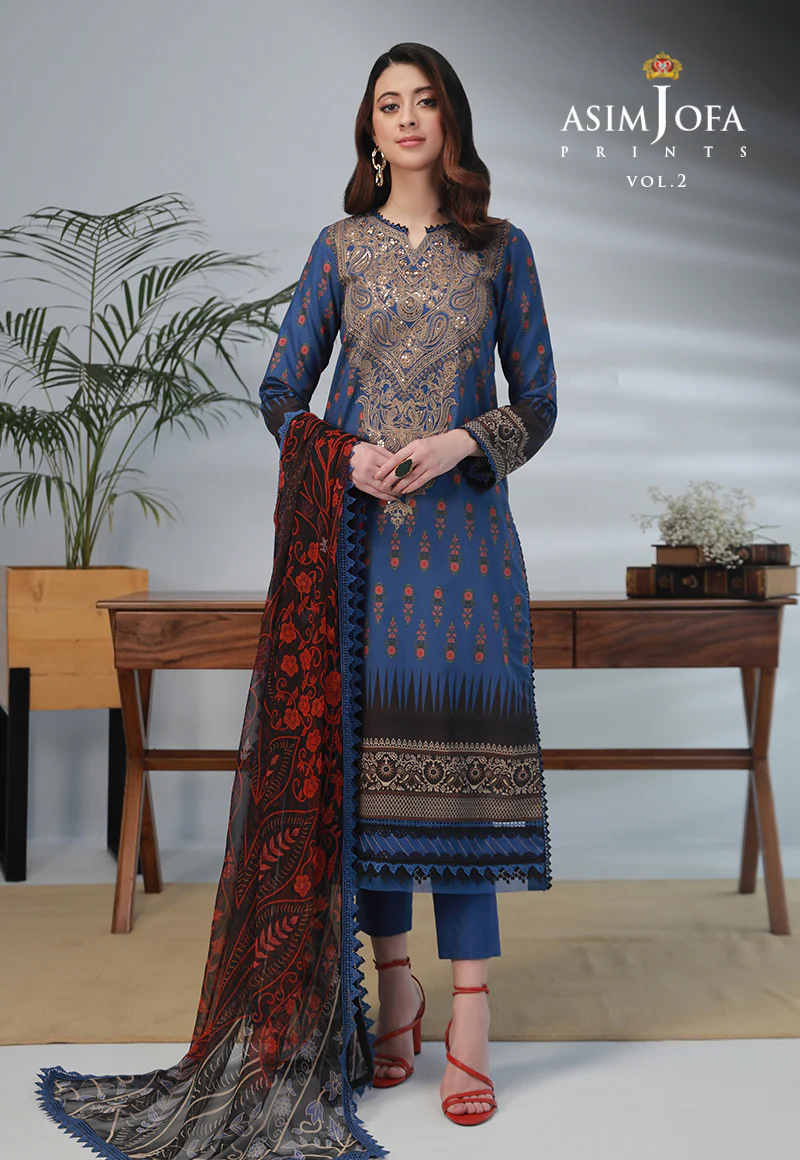AJBP-44 EMBROIDERED LAWN 3-PCS - Image 5