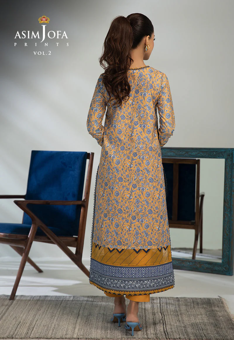AJBPD-56 DESIGNERS STITCHED PRINTED LAWN 2 PCS - Image 2