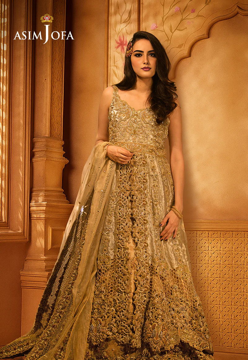 AJBRD-03 HAND EMBROIDERED BRIDAL DRESS  2 PCS