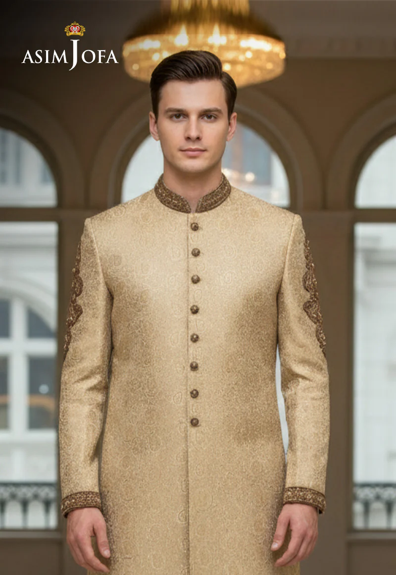 AJBRD-27 Embroidered Sherwani STITCHED 1 PC