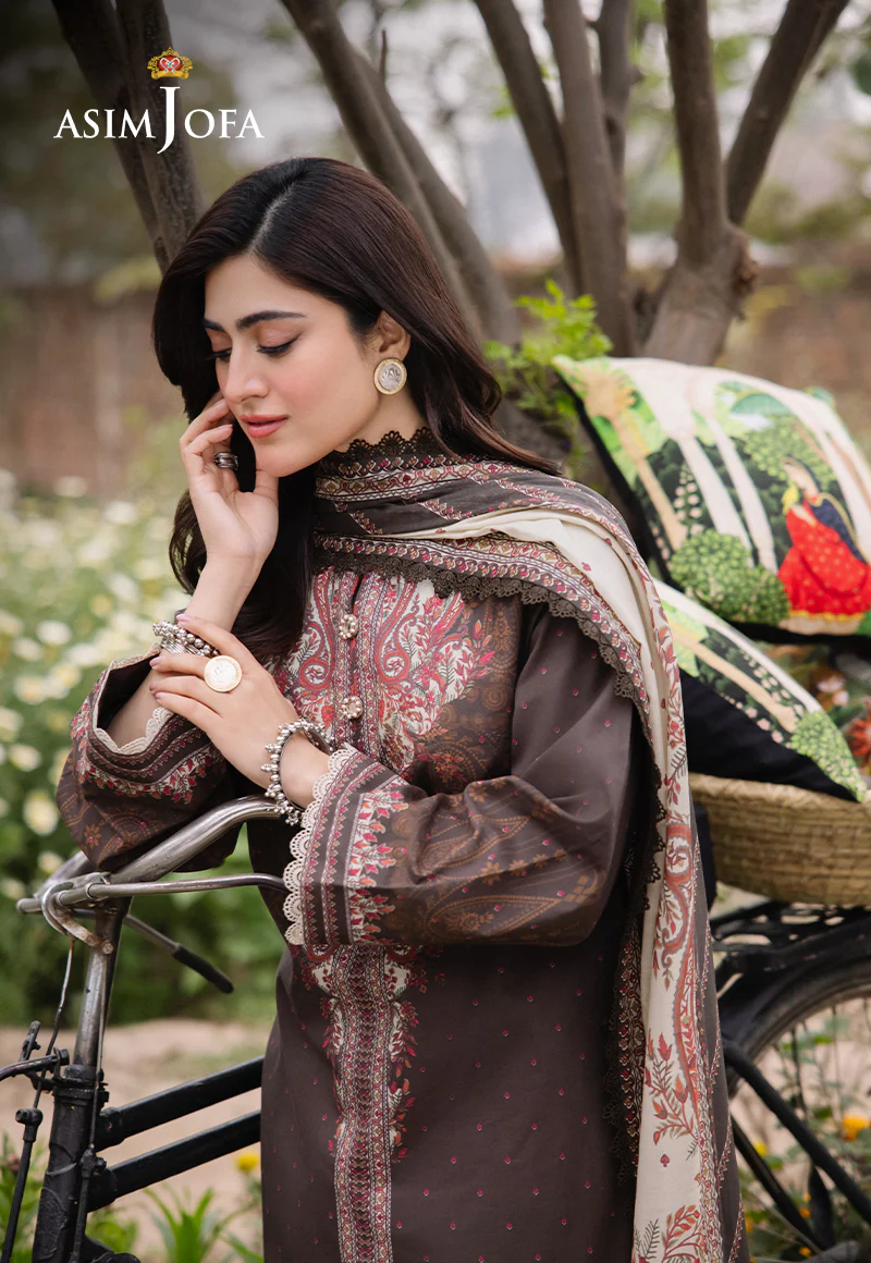 AJBU-06 PRINTED LAWN 3 PCS - Image 5