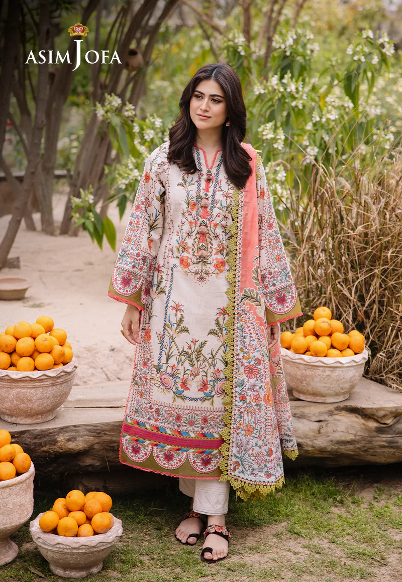 AJBU-08 PRINTED LAWN 3 PCS - Image 3