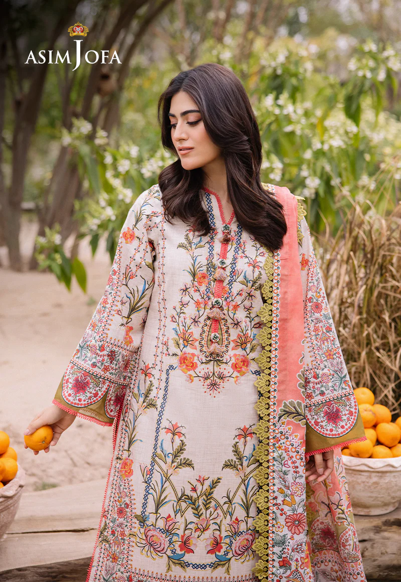 AJBU-08 PRINTED LAWN 3 PCS - Image 4