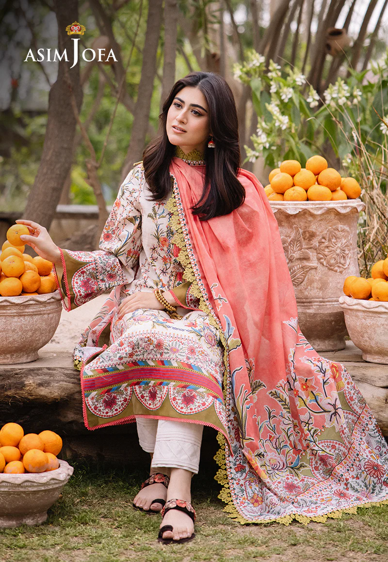 AJBU-08 PRINTED LAWN 3 PCS - Image 7