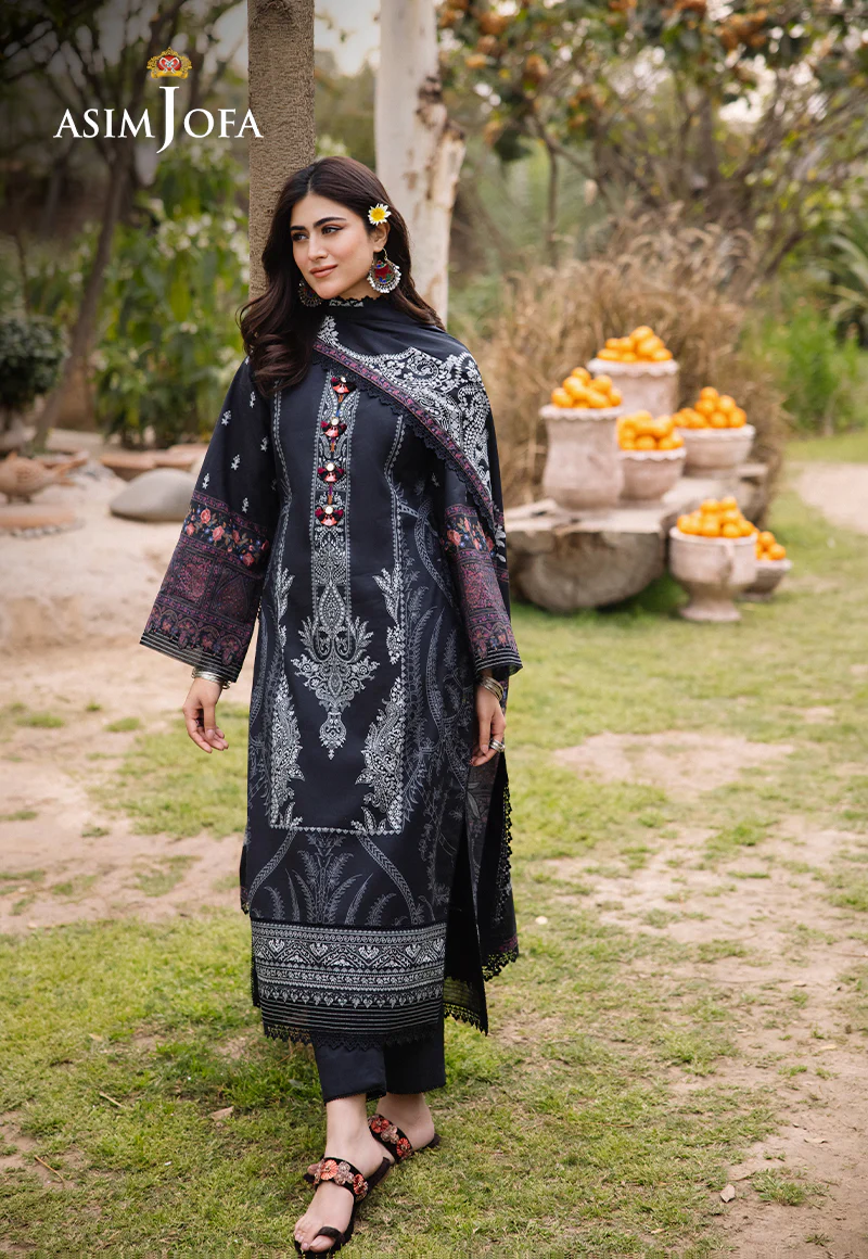AJBU-09 PRINTED LAWN 3 PCS - Image 4