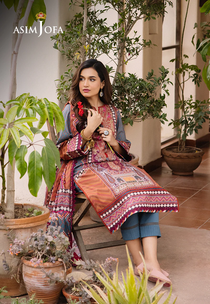 AJBU-10 PRINTED LAWN 3 PCS - Image 4