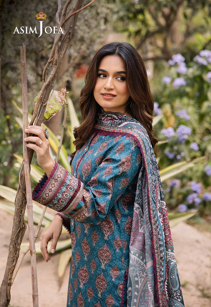 AJBU-14 PRINTED LAWN 3 PCS - Image 6