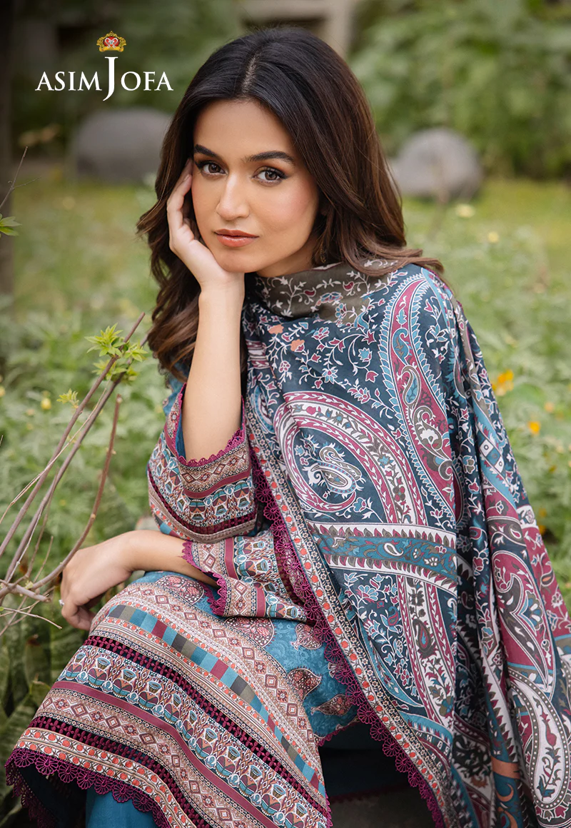 AJBU-14 PRINTED LAWN 3 PCS - Image 8