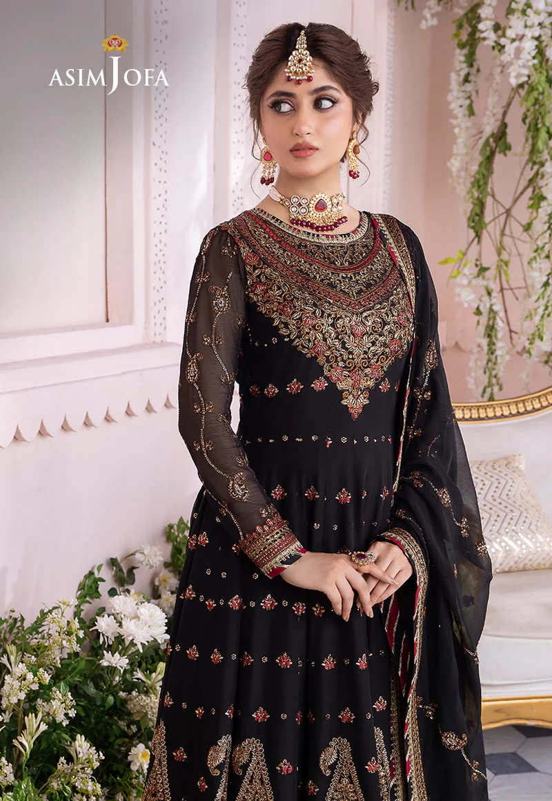AJCC-06 EMBROIDERED CHIFFON 3 PCS - Image 2