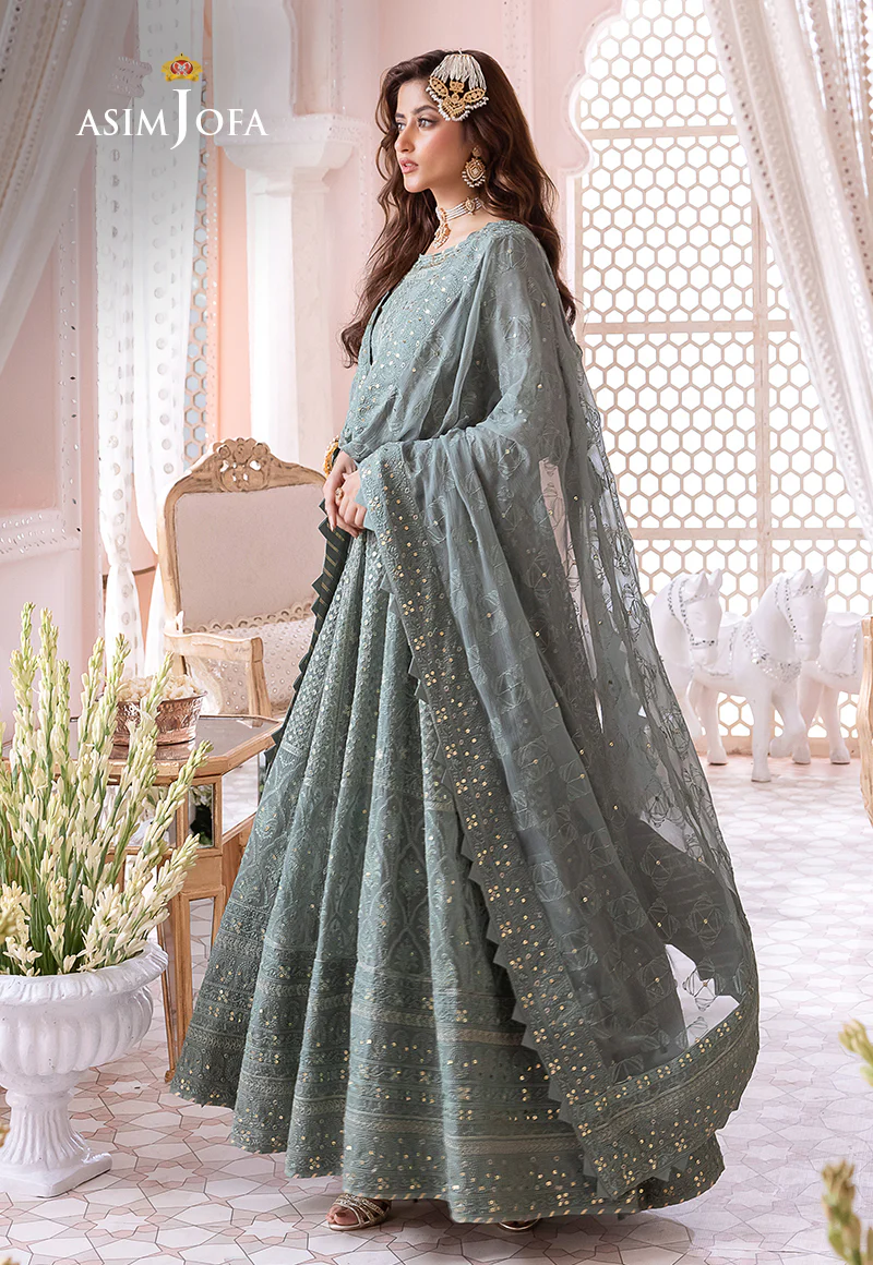AJCC-07 EMBROIDERED CHIFFON 3 PCS - Image 4