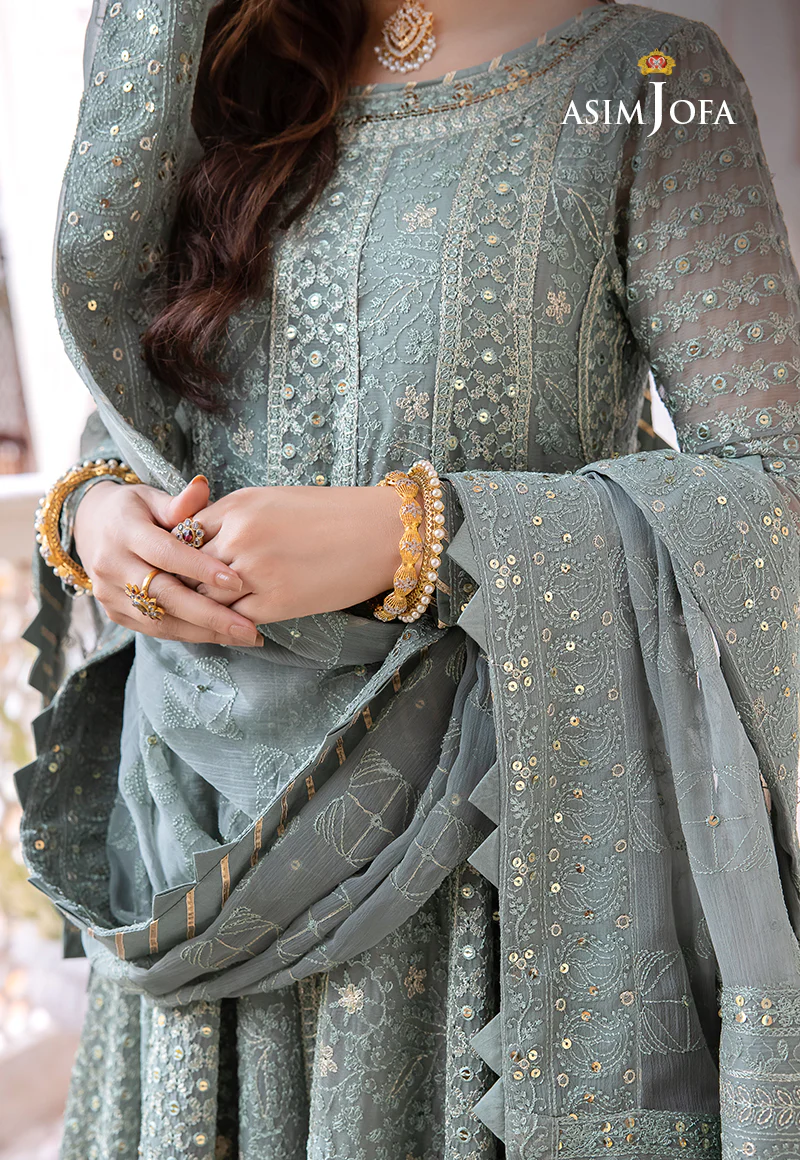 AJCC-07 EMBROIDERED CHIFFON 3 PCS - Image 5