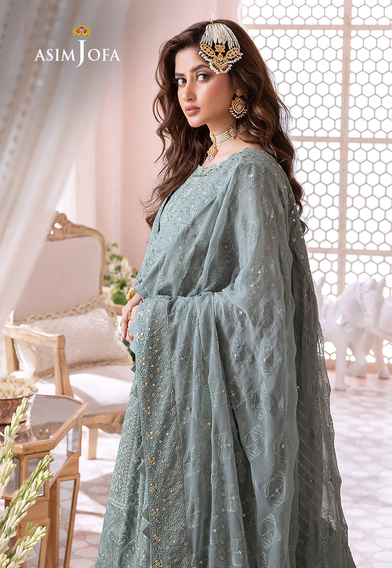 AJCC-07 EMBROIDERED CHIFFON 3 PCS - Image 7
