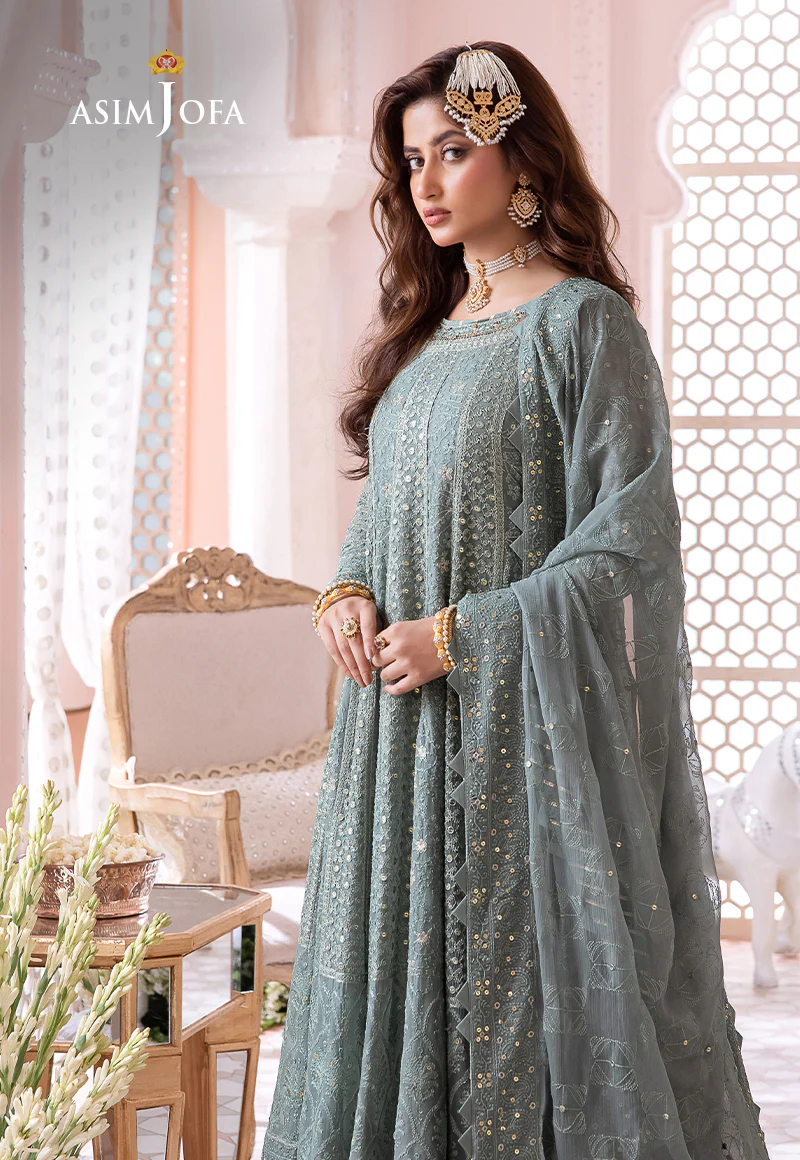 AJCC-07 EMBROIDERED CHIFFON 3 PCS - Image 8