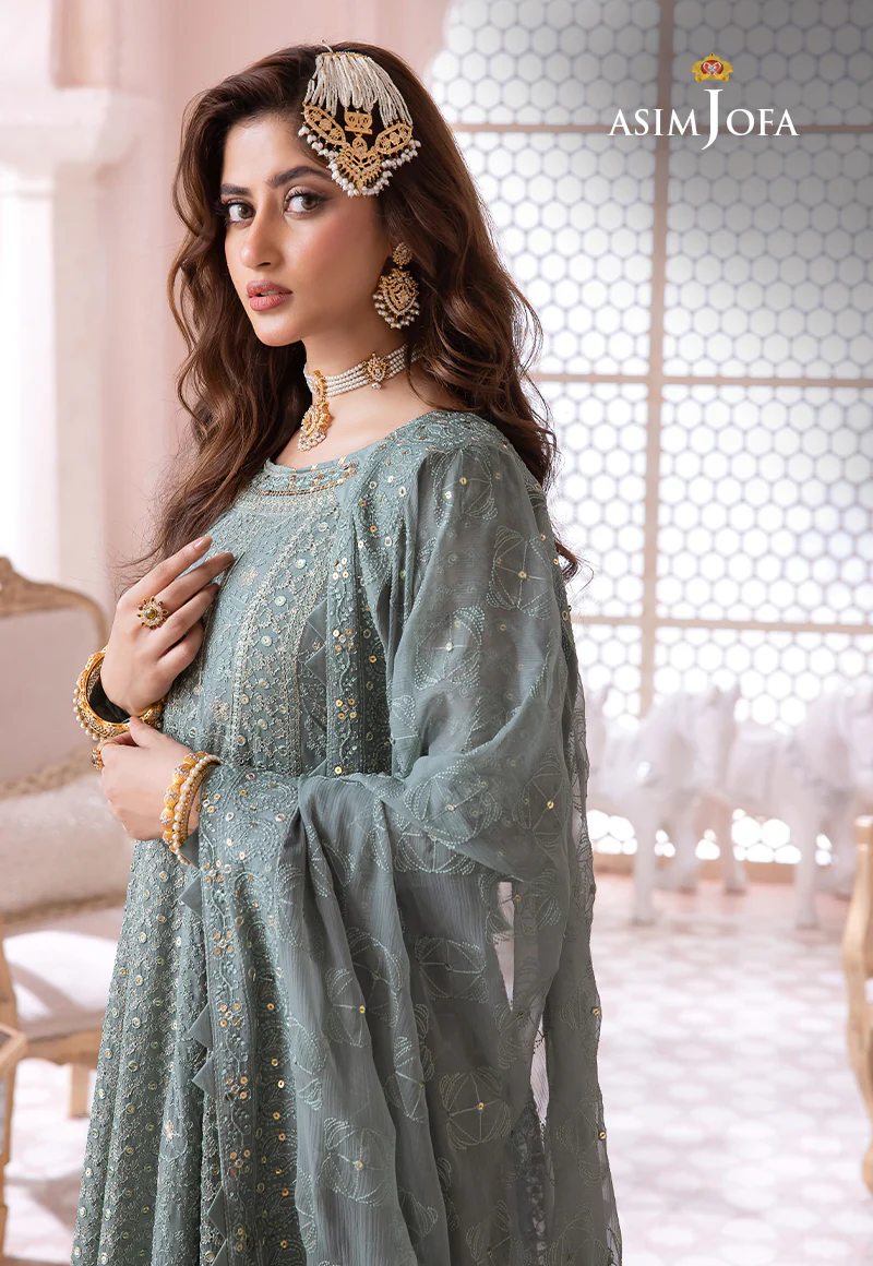 AJCC-07 EMBROIDERED CHIFFON 3 PCS - Image 9