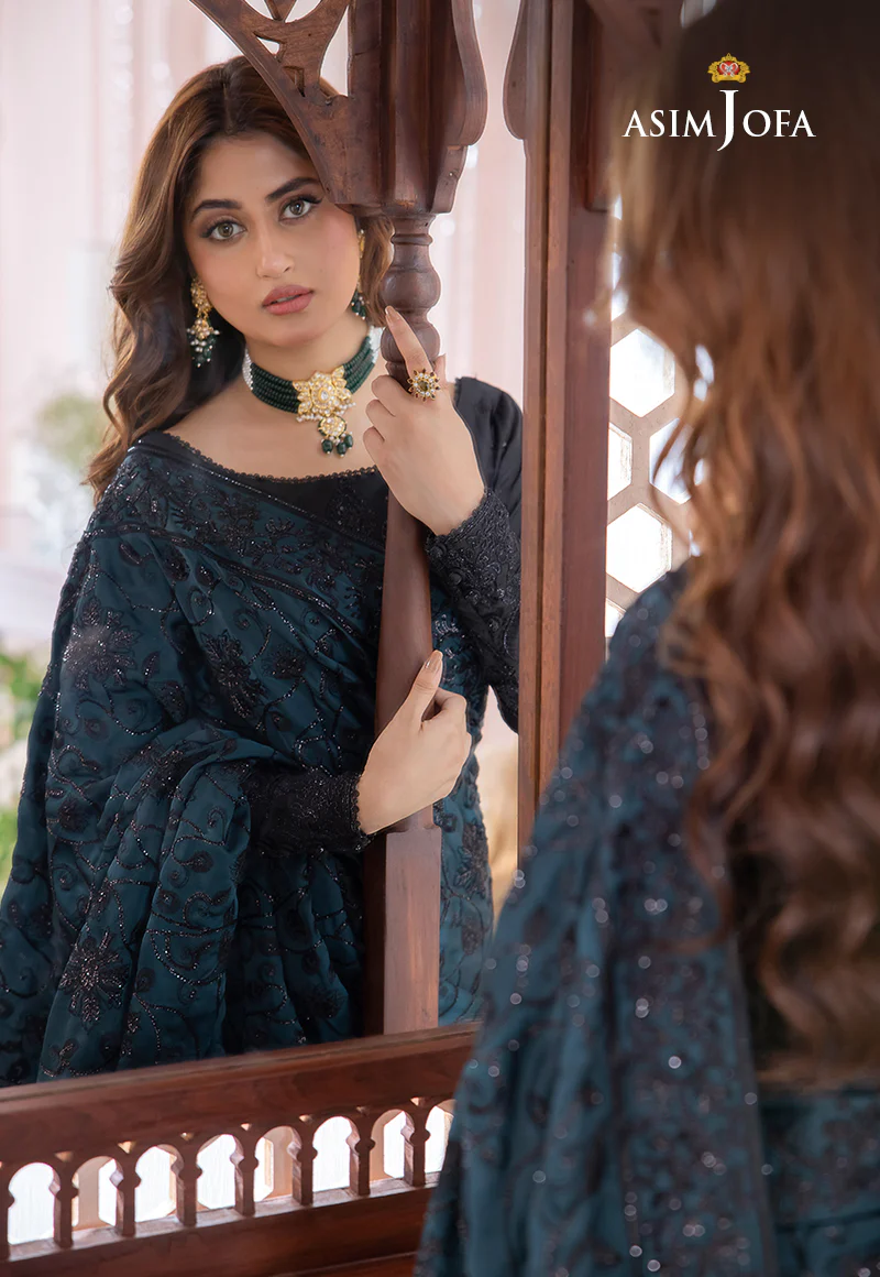 AJCC-08 EMBROIDERED CHARMEUSE SILK 3 PCS - Image 6