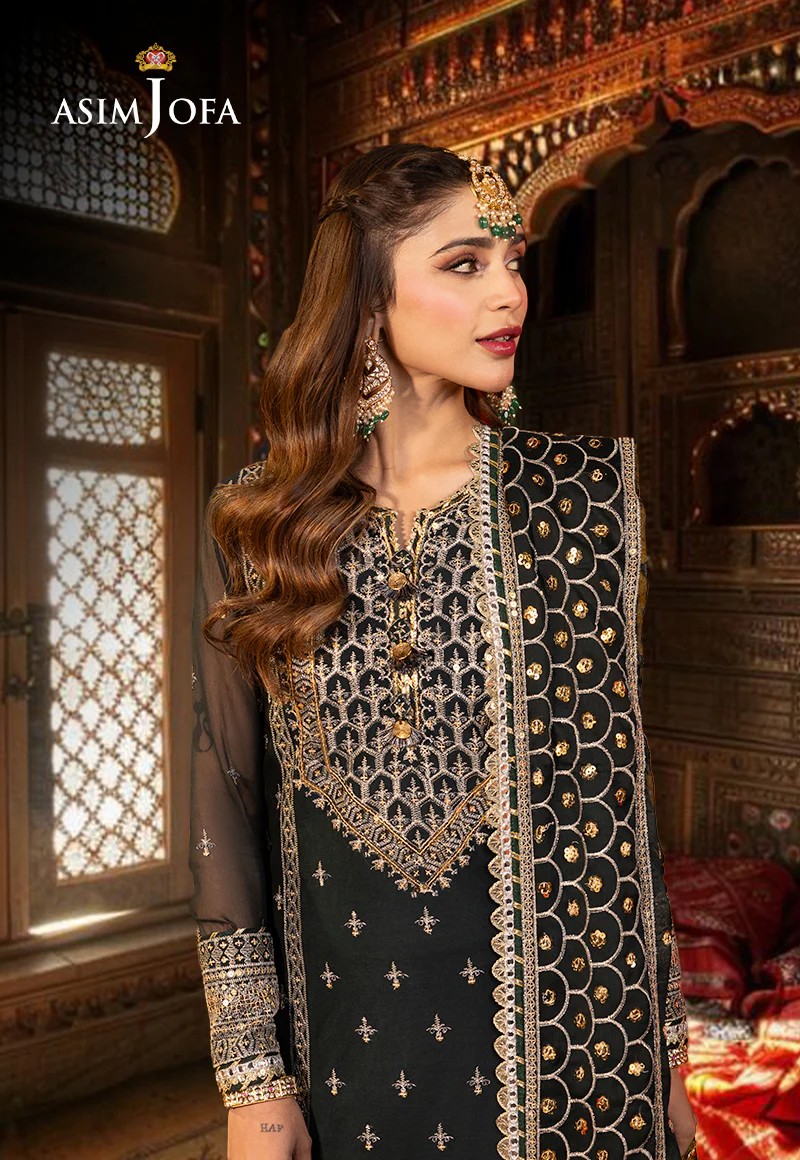 AJCD-06 EMBROIDERED CHIFFON 3 PCS - Image 3