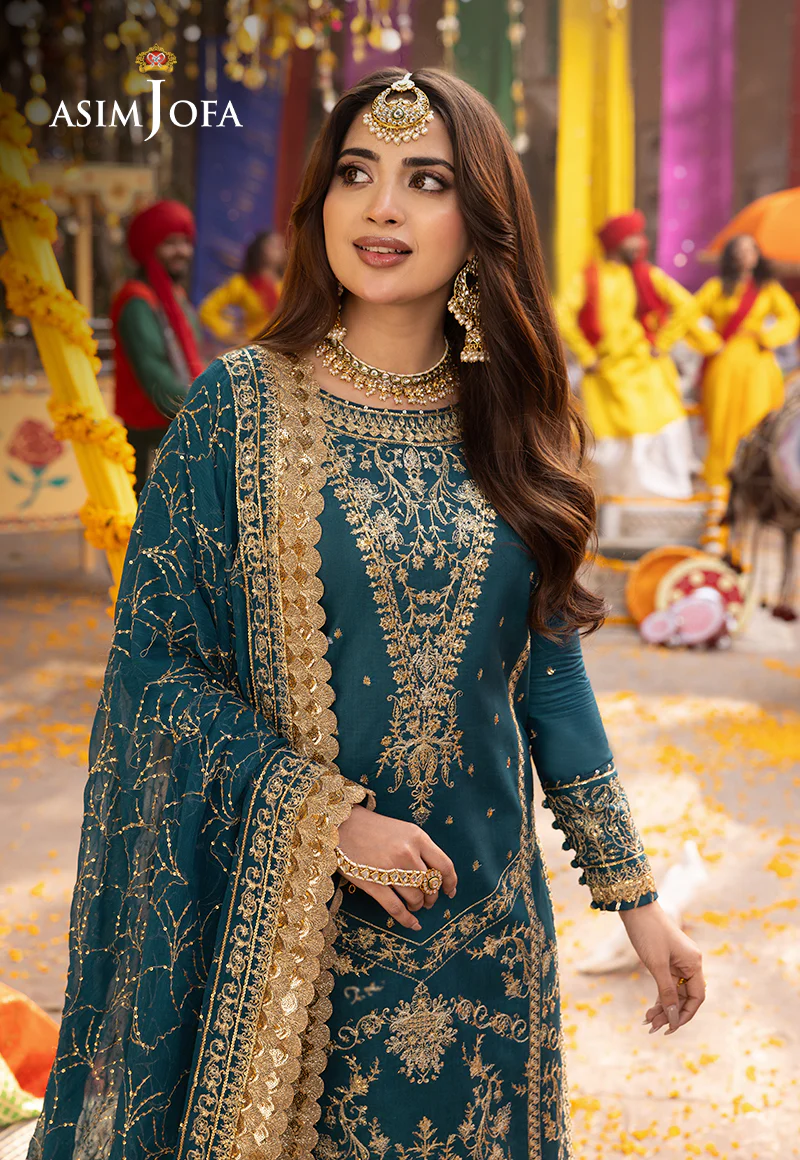 AJCD-07 EMBROIDERED TWISTED SILK 3 PCS - Image 4