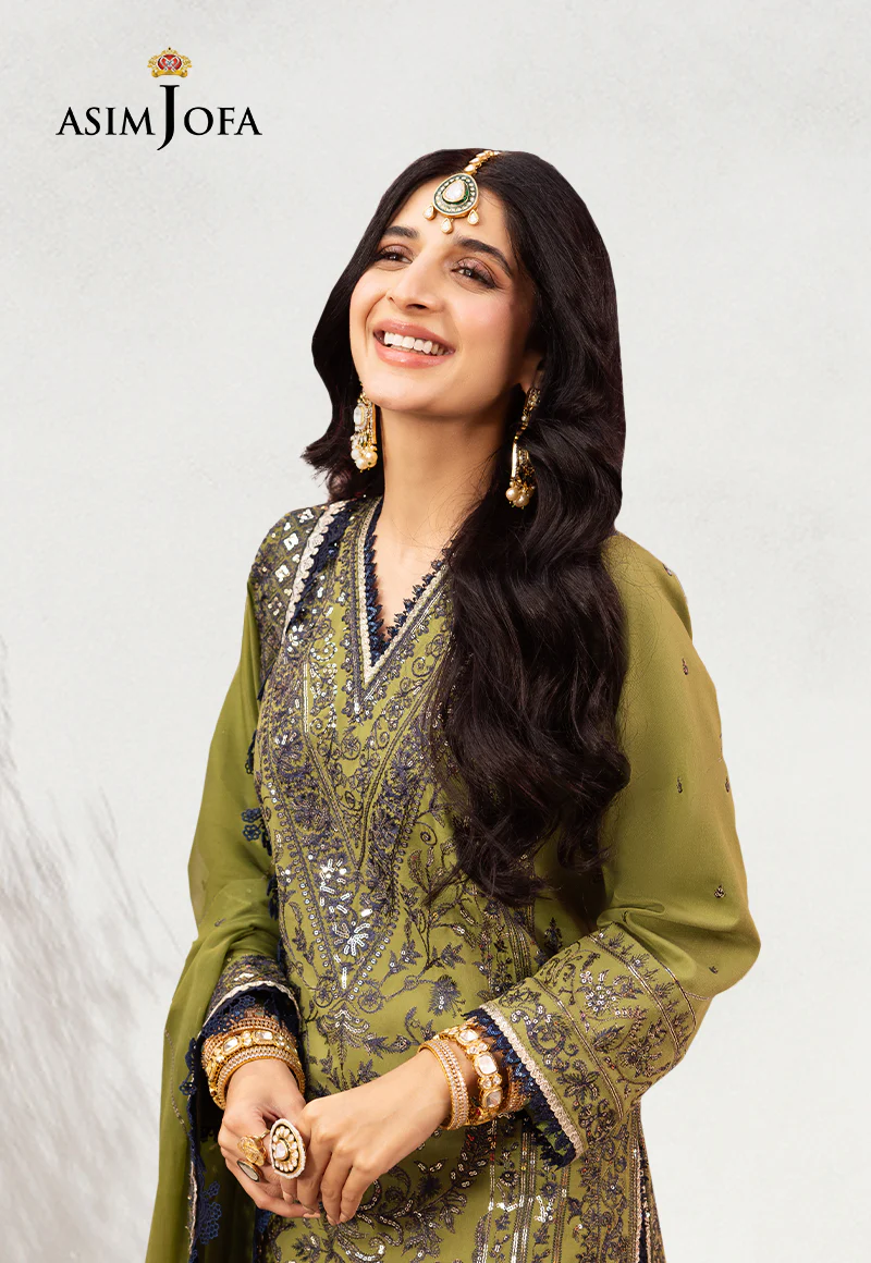 AJCD-10 EMBROIDERED TWISTED SILK 3 PCS - Image 3