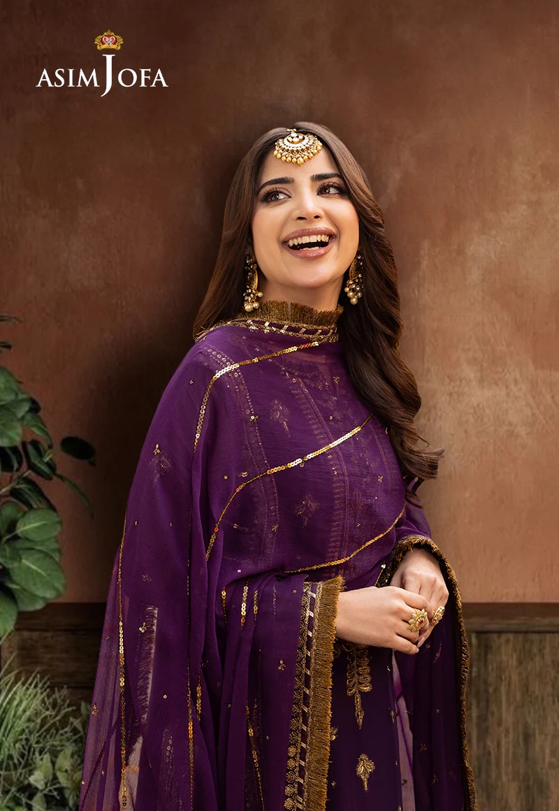 AJCD-17 EMBROIDERED CHIFFON 3 PCS - Image 4
