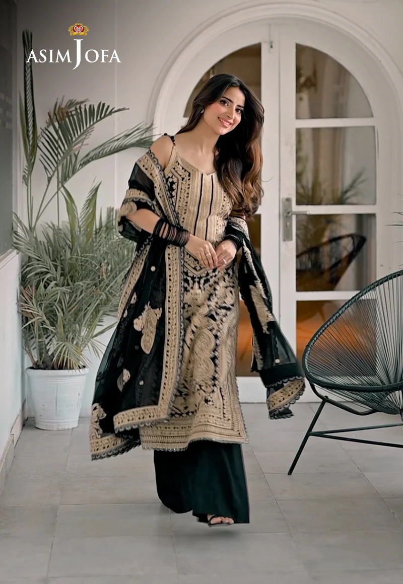 AJCE-06 EMBROIDERED CHIFFON 3 PCS - Image 11