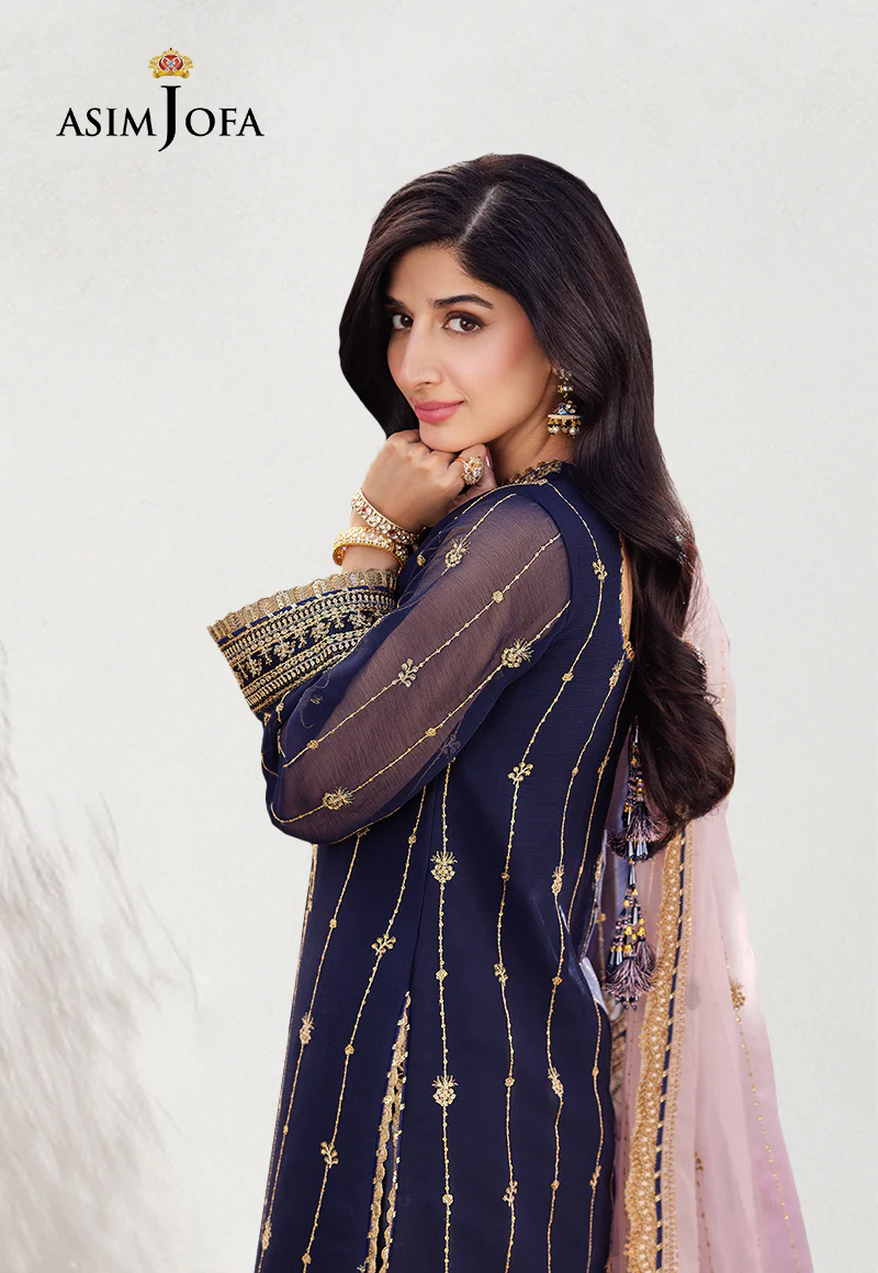 AJCF-09 EMBROIDERED CHIFFON  3 PCS - Image 2