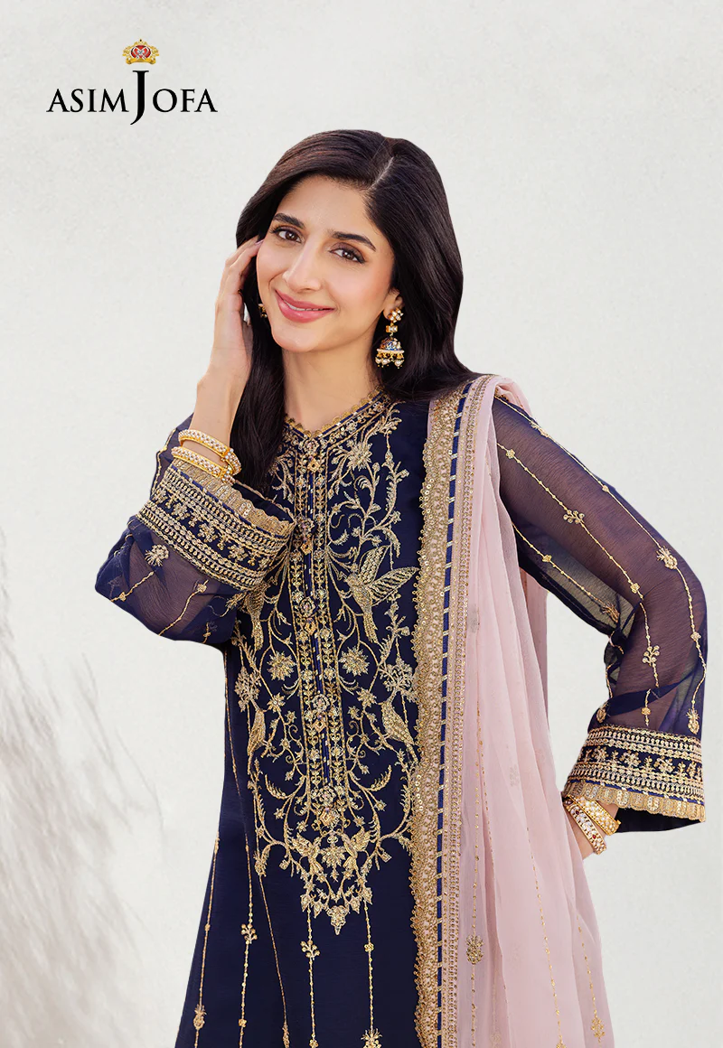 AJCF-09 EMBROIDERED CHIFFON  3 PCS - Image 3