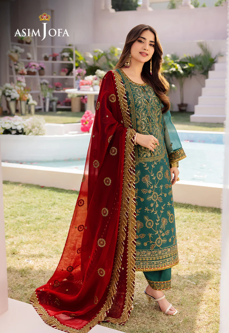 AJCF-11 EMBROIDERED CHIFFON  3 PCS - Image 3