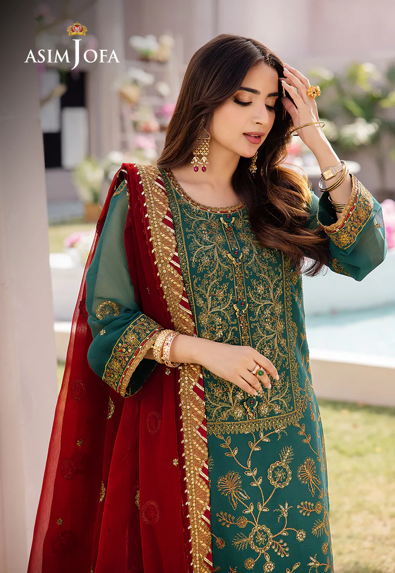 AJCF-11 EMBROIDERED CHIFFON  3 PCS - Image 4