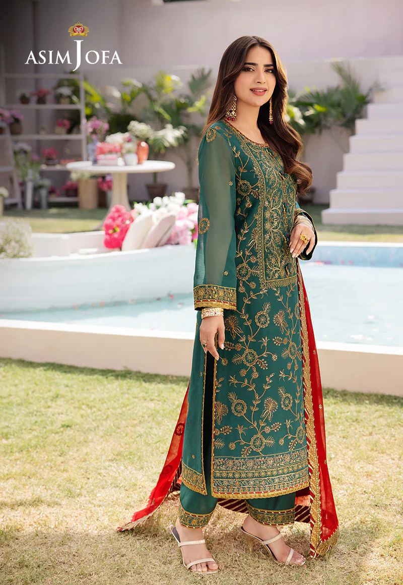 AJCF-11 EMBROIDERED CHIFFON  3 PCS - Image 5