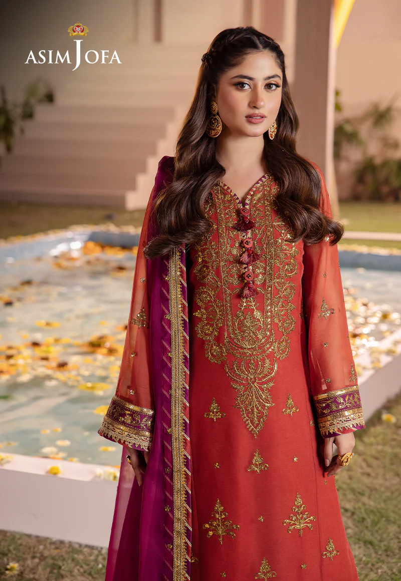 AJCF-24 EMBROIDERED CHIFFON 3 PCS - Image 3