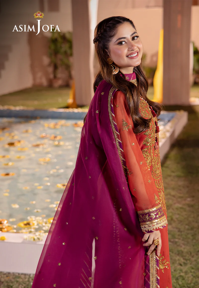 AJCF-24 EMBROIDERED CHIFFON 3 PCS - Image 9