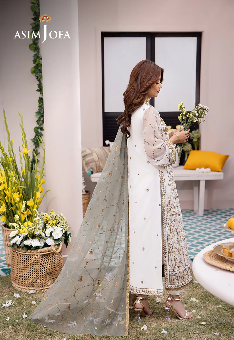 AJCFB-17 EMBROIDERED CHIFFON STITCHED 3 PCS - Image 2