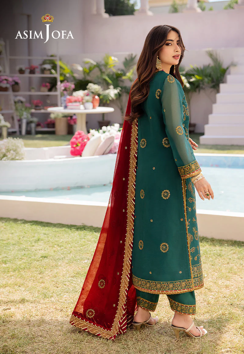 AJCFD-11 EMBROIDERED CHIFFON  STITCHED 3 PCS - Image 2