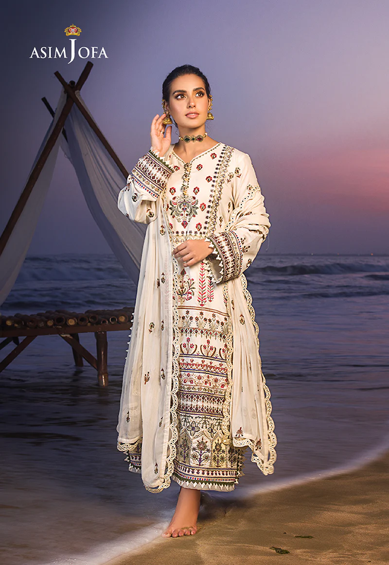 AJCK-01 EMBROIDERED LAWN 3 PCS - Image 7