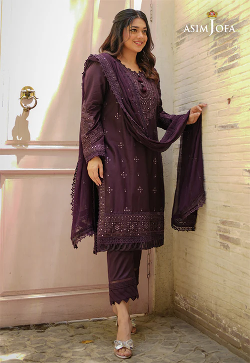 AJCK-05 EMBROIDERED LAWN 3 PCS - Image 8
