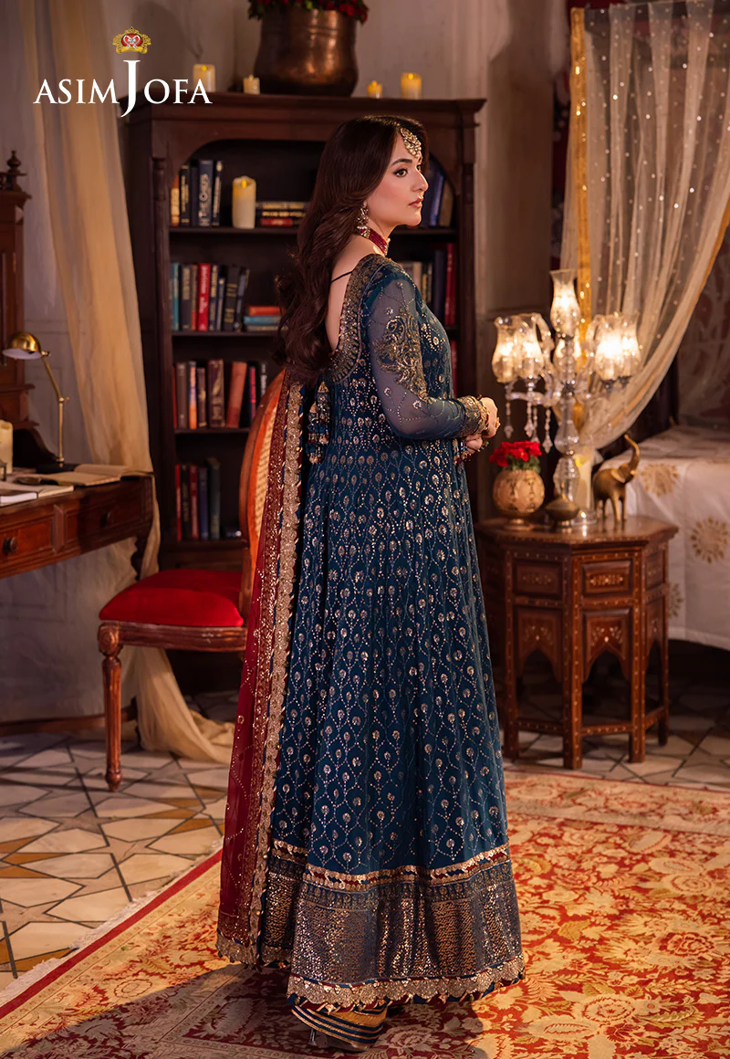 AJCRP-06 EMBROIDERED CHIFFON STITCHED 3 PCS - Image 2
