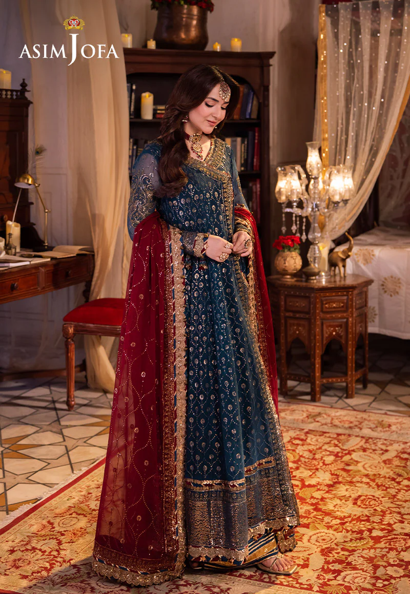 AJCRP-06 EMBROIDERED CHIFFON STITCHED 3 PCS - Image 3
