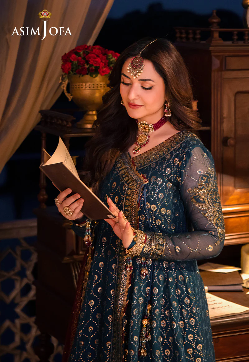 AJCRP-06 EMBROIDERED CHIFFON STITCHED 3 PCS - Image 7