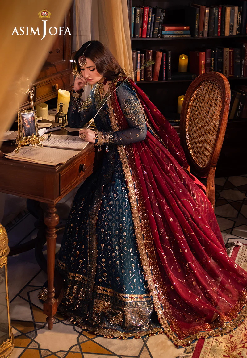 AJCRP-06 EMBROIDERED CHIFFON STITCHED 3 PCS - Image 9