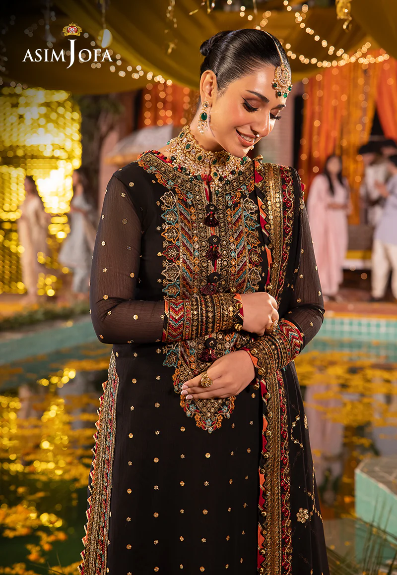 AJDA-02 EMBROIDERED CHIFFON 3 PCS - Image 4
