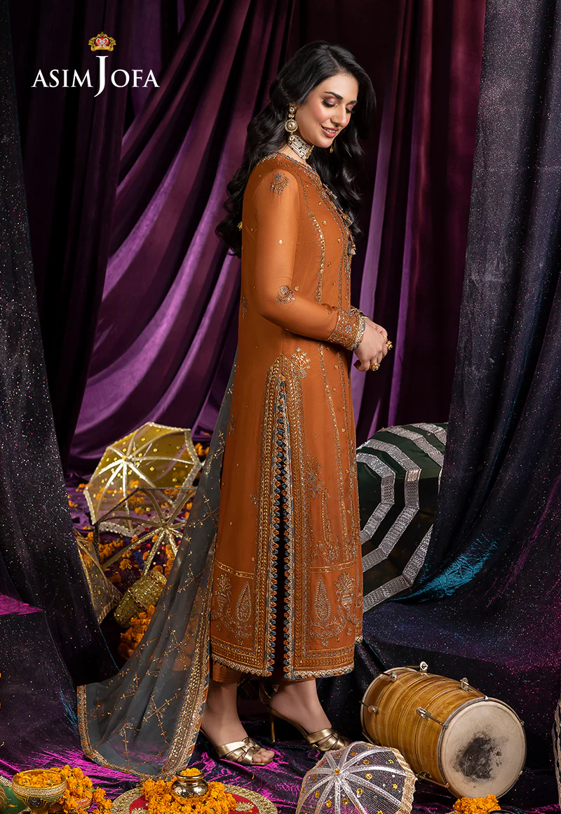 AJDA-15 EMBROIDERED CHIFFON 3 PCS - Image 4