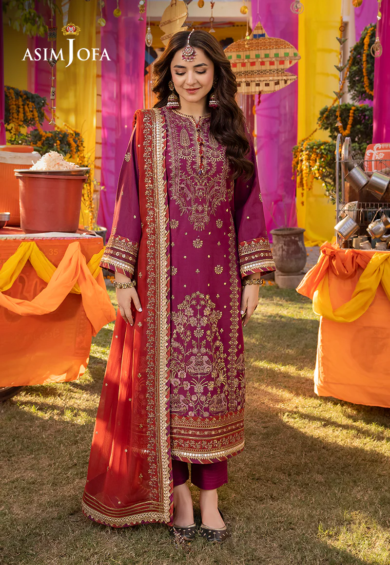 AJDA-27 EMBROIDERED LAWN SILK 3 PCS - Image 3