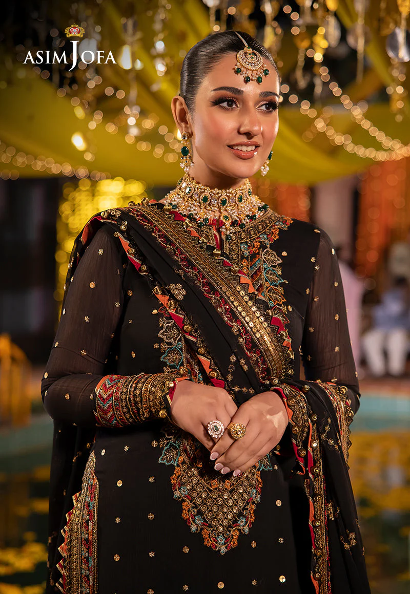 AJDAD-02-XS EMBROIDERED CHIFFON 3 PCS - Image 9
